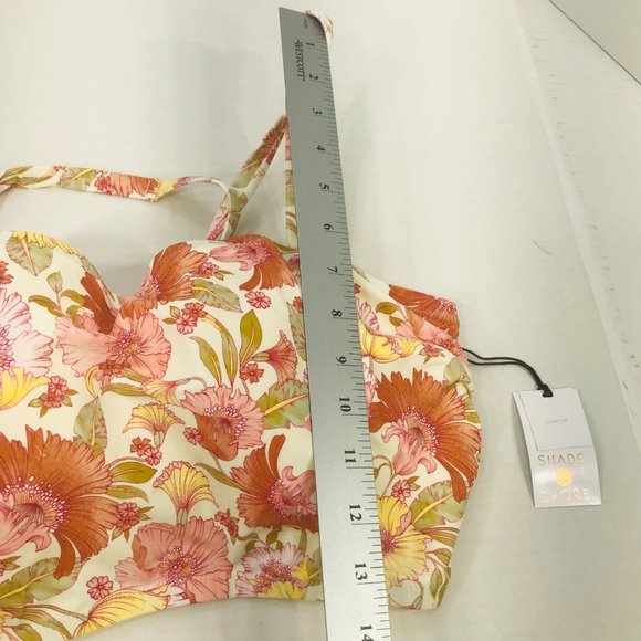 Shade And Shore Women's Sz 38D Underwire Halter Bikini Swim Top Floral Print New - Picture 12 of 12